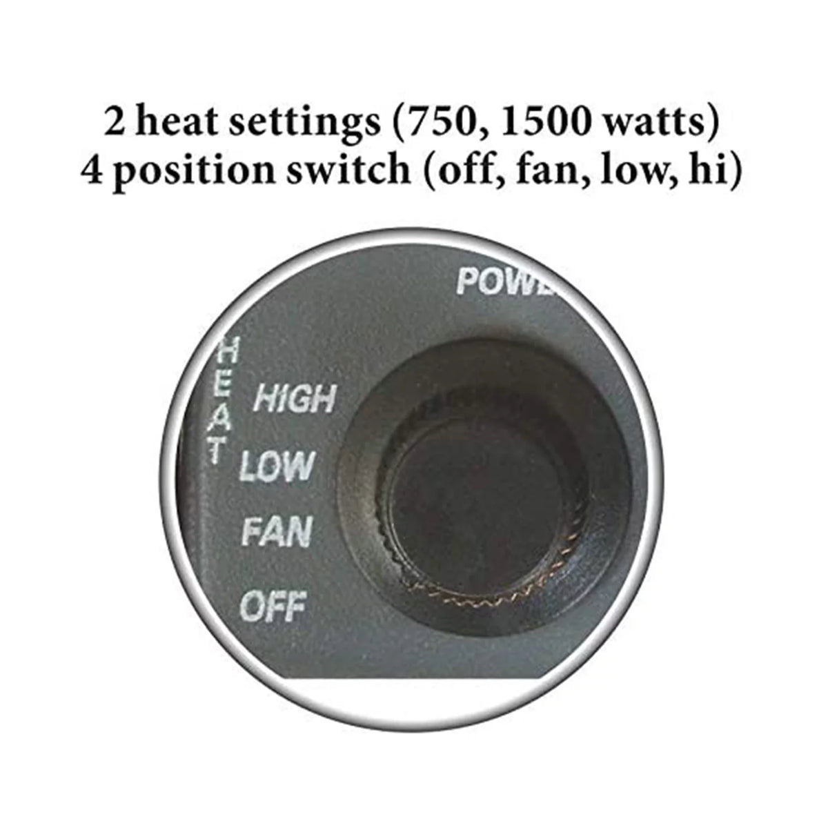 White Mini Compact Utility Personal Space Heater with Thermostat P871