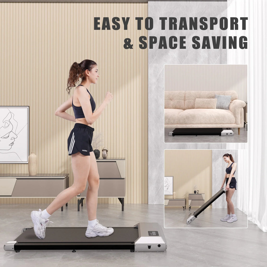 2 in 1 Under Desk Treadmill 300lbs Capacity with Remote Control U502309