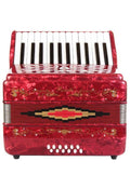 Beginner Piano Accordion 12 Bass 25 Keys Red F18244