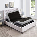 California King Adjustable Bed Base with Full Body Massage, USB, Grey L42533