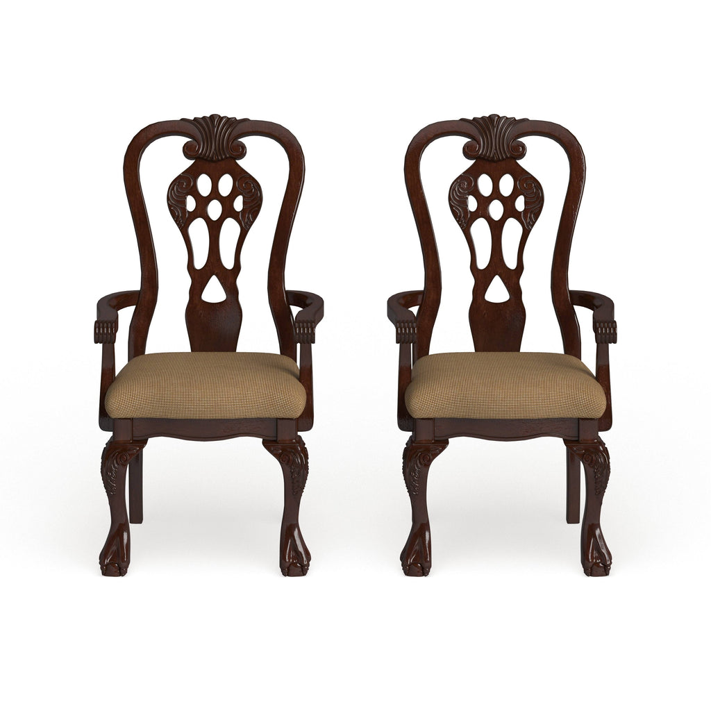 Cherry Arm Chair Set of 2 P21904