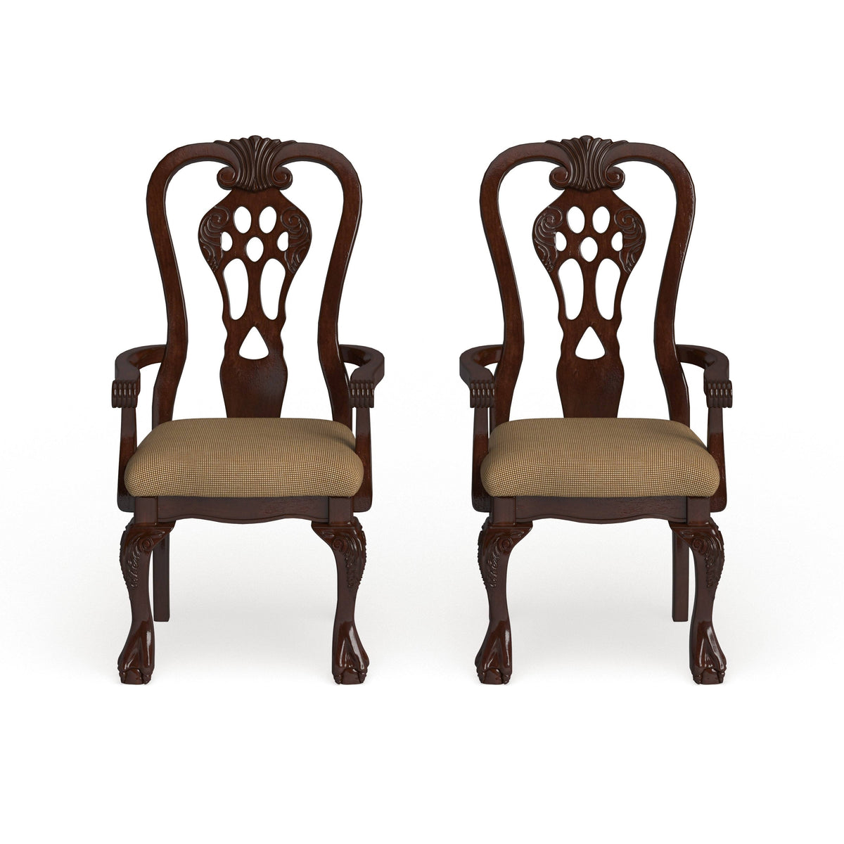 Cherry Arm Chair Set of 2 P21904