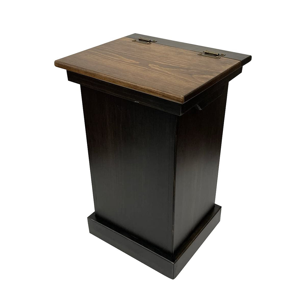 Lift Top Solid Wood Trash Can Cabinet Y689601
