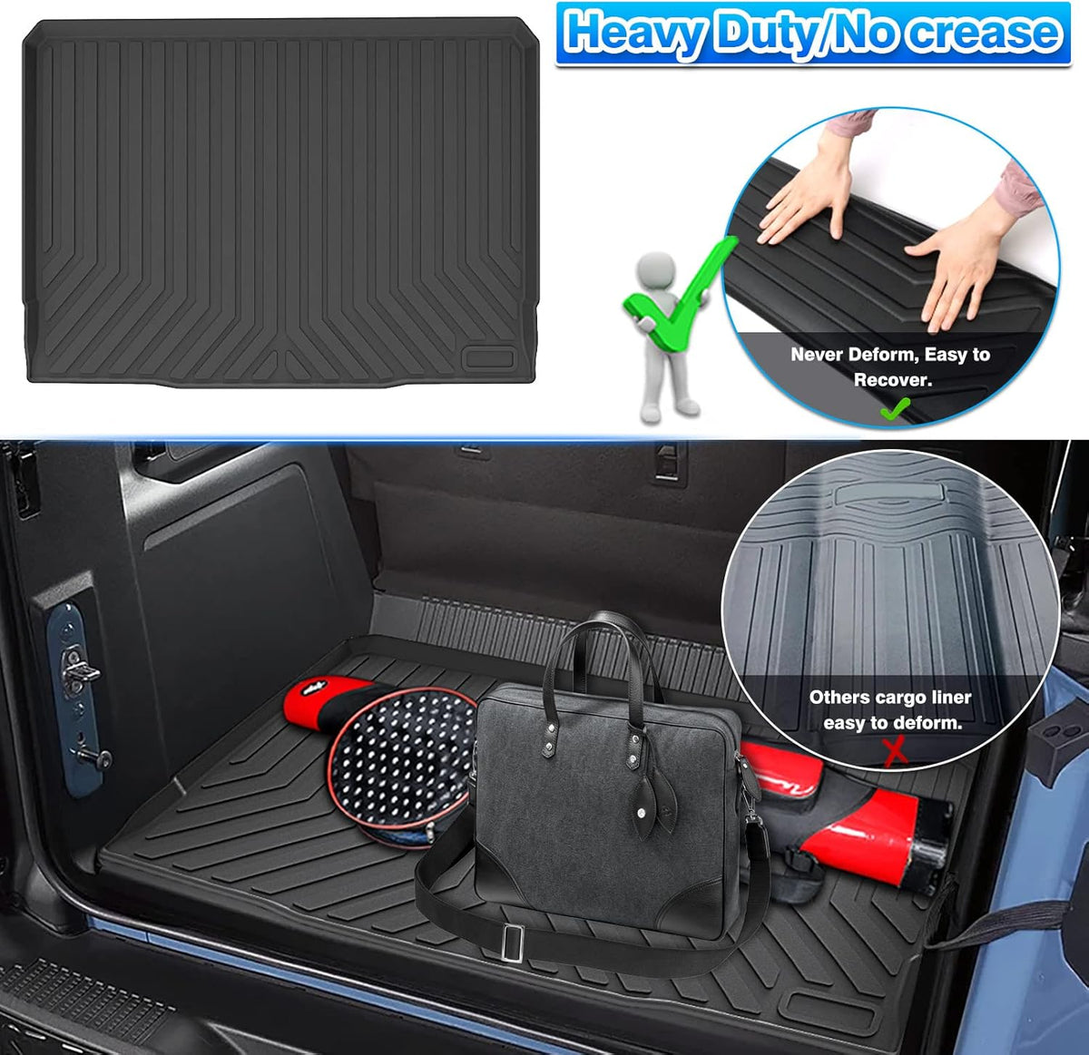 All Weather TPE Cargo Liner Trunk Mat Pack of 2 S84823