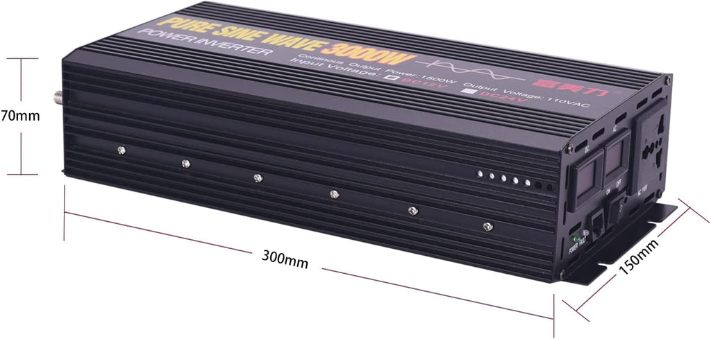 12V to 110V Pure Sine Wave Power Inverter 1000W M670