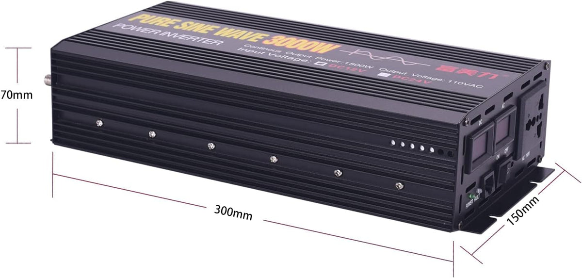 12V to 110V Pure Sine Wave Power Inverter 1000W M670