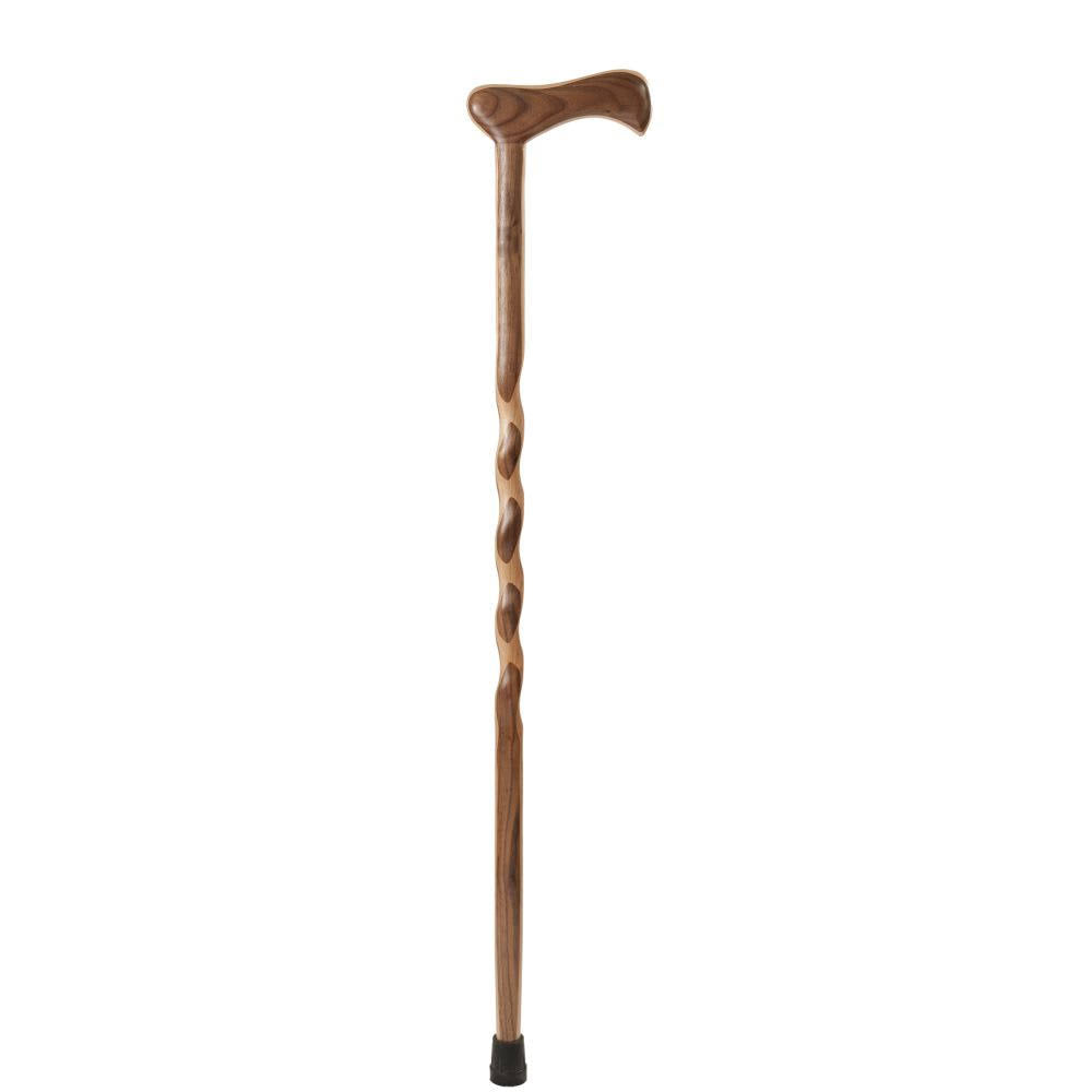 37x22 Twisted Laminated Walnut/Maple Walking Cane V4030