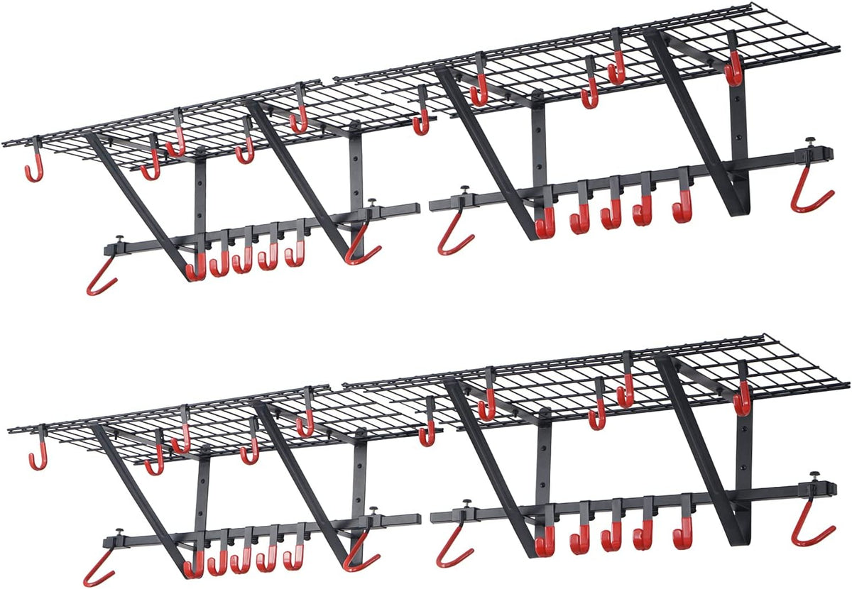 Wall Shelving 2-Pack with Bike Hooks M186