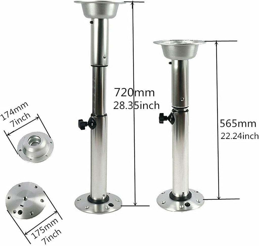 Aluminum Table Pedestal Stand Base 22-28Inch Adjustable Heights Q7707
