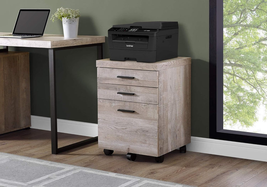 3 Drawer Brown File Cabinet B3044