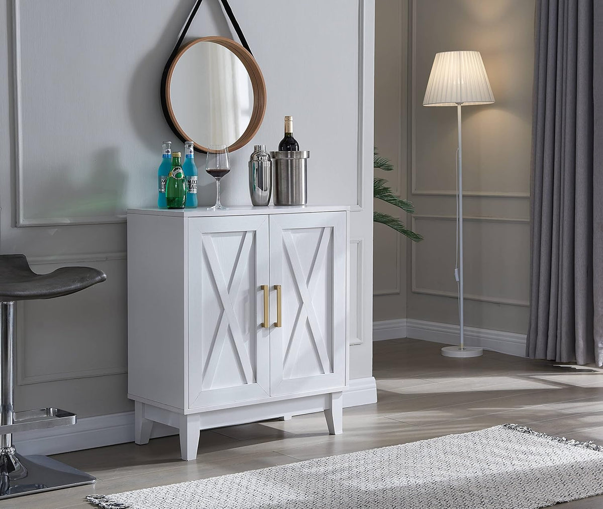 Small Mahogany Entry Cabinet with Sideboard S6781