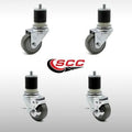 3 x 1.25 inch Stainless Steel Polyurethane Caster Set of 4 M7089
