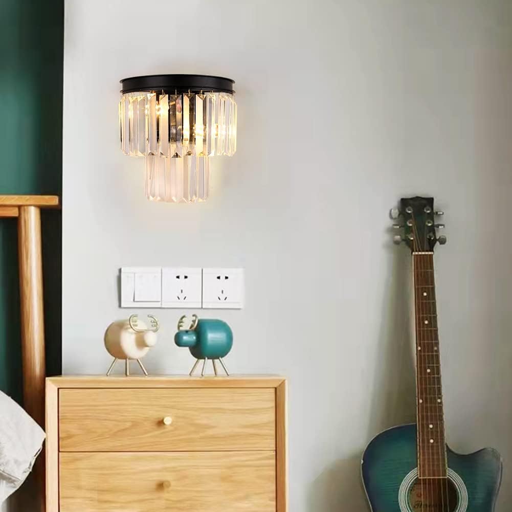 Black Crystal Wall Sconce U528