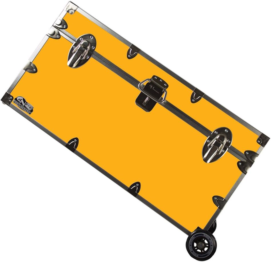 Lockable Trunk Footlocker with Wheels 32 x 18 x 16.5 Inches K53429
