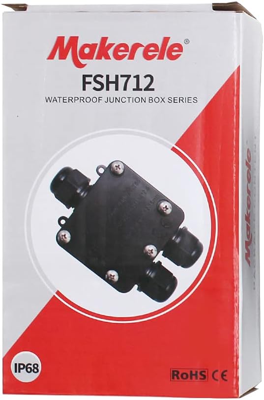 Waterproof IP68 External Junction Box 3 Way M25 Cable Connector H966