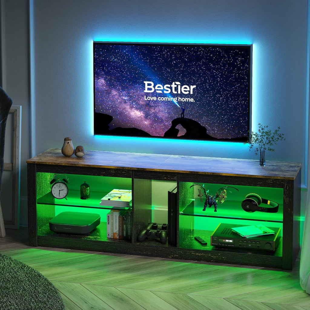 Rustic Brown 42 Inch TV Stand with LED X3857