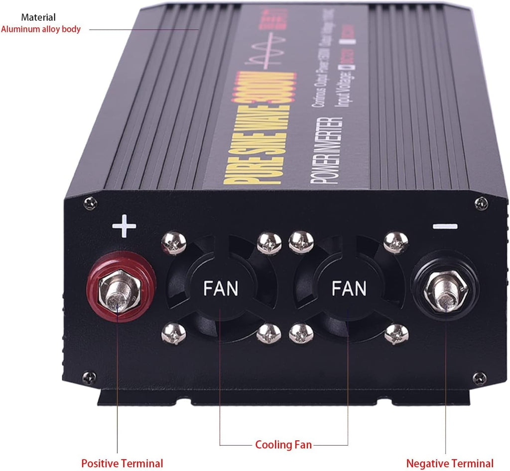 12V to 110V Pure Sine Wave Power Inverter 1000W M670