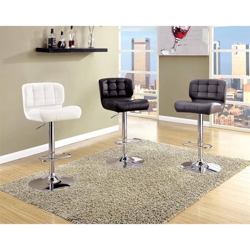 Adjustable Faux Leather Bar Stool Y87929