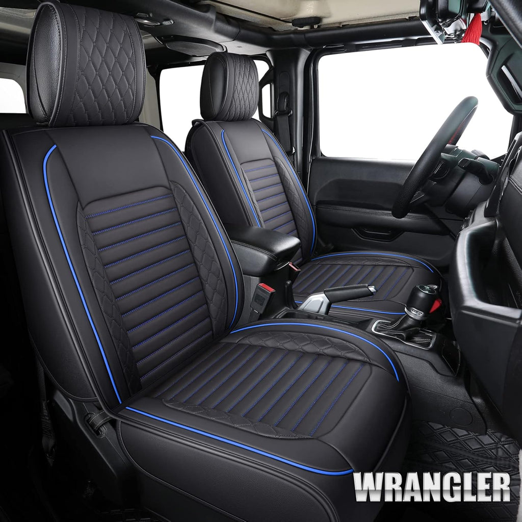 Waterproof Leather Front Car Seat Covers (2 PCS, Black) T319
