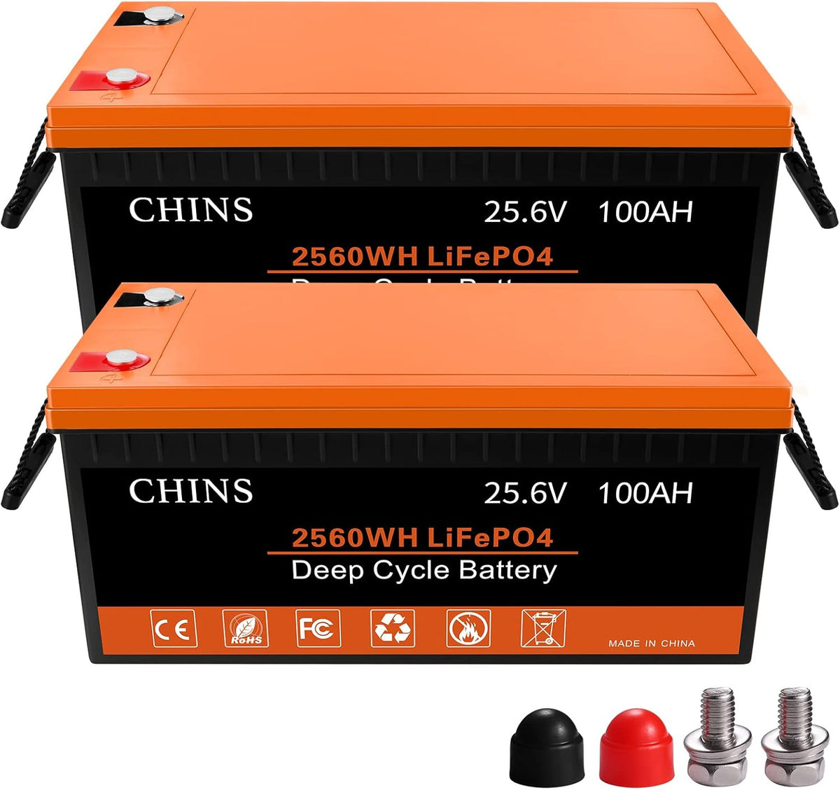 12V 100AH LiFePO4 Lithium Battery with 100A BMS F2976