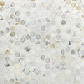 Calacatta Penny Rounds Polished Marble Tile W5995
