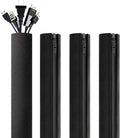4 Packs Black Cable Management Sleeve G170355