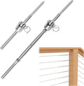 20 Set Cable Railing Kit 1/8 T316 Stainless Steel Turnbuckle Hardware Y127898