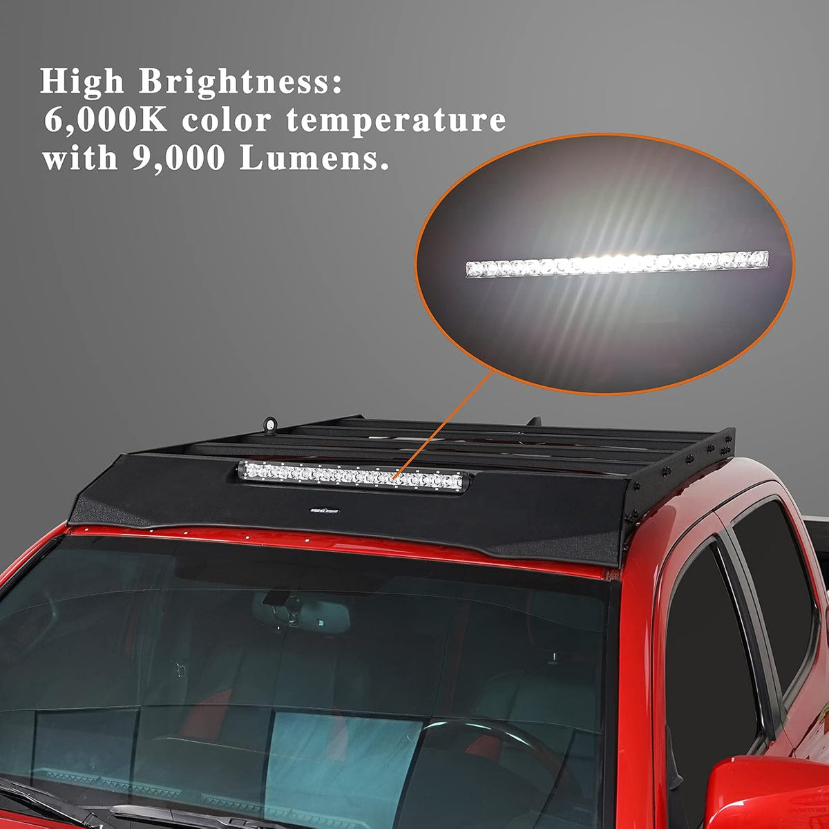 Roof Rack Basket Cargo Carrier with 100W LED Light Bar S185265
