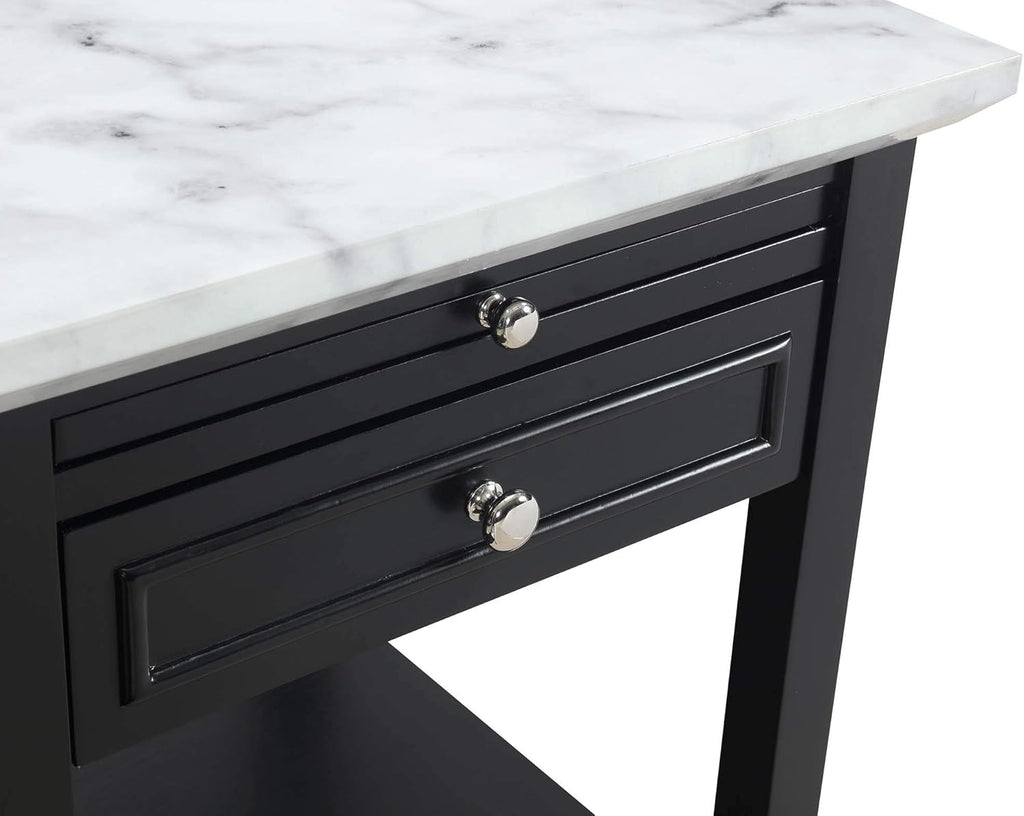White End Table with Drawer and Slide E925