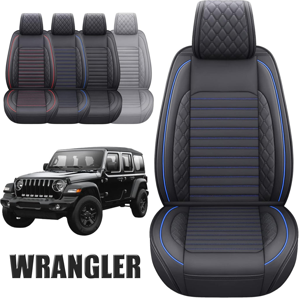 Waterproof Leather Front Car Seat Covers (2 PCS, Black) T319