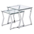 Glass Top Nesting Table J4323