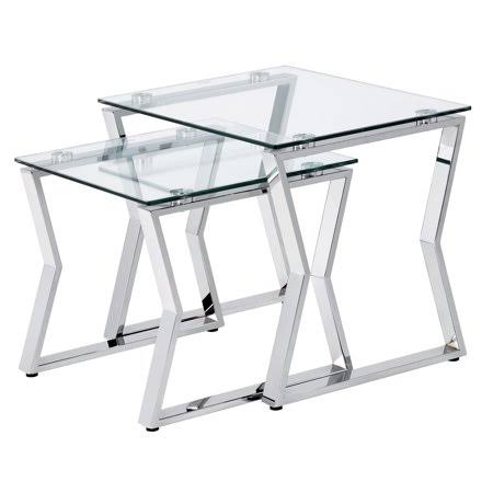 Glass Top Nesting Table J4323