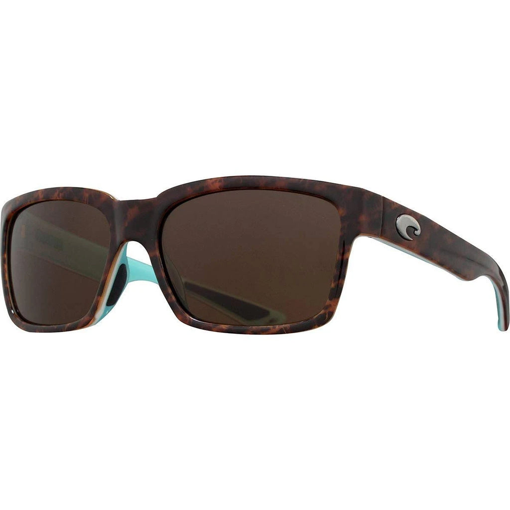 Light Tort White Aqua Square Sunglasses Copper Lens D230