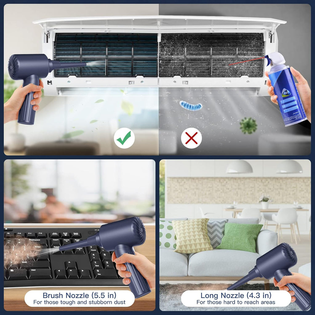 Cordless Electric Air Duster 3-Gear 7500mAh Pack of 2 N846