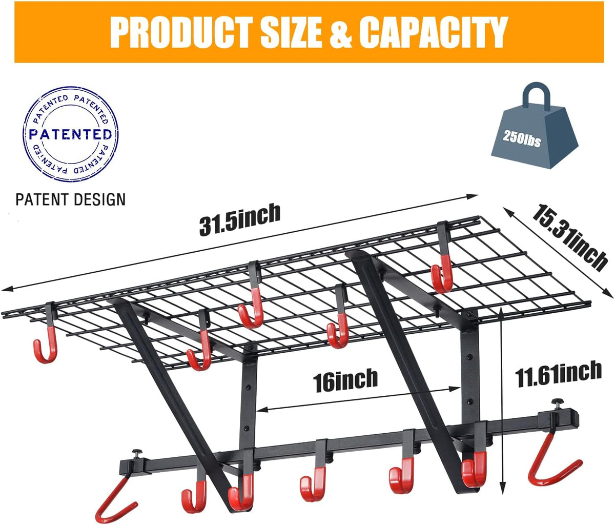 Wall Shelving 2-Pack with Bike Hooks M186
