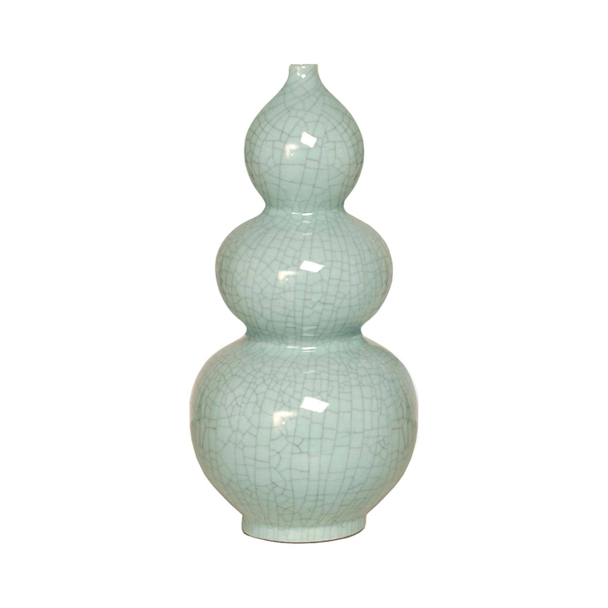 Celadon Crackle Triple Gourd Vase C25717