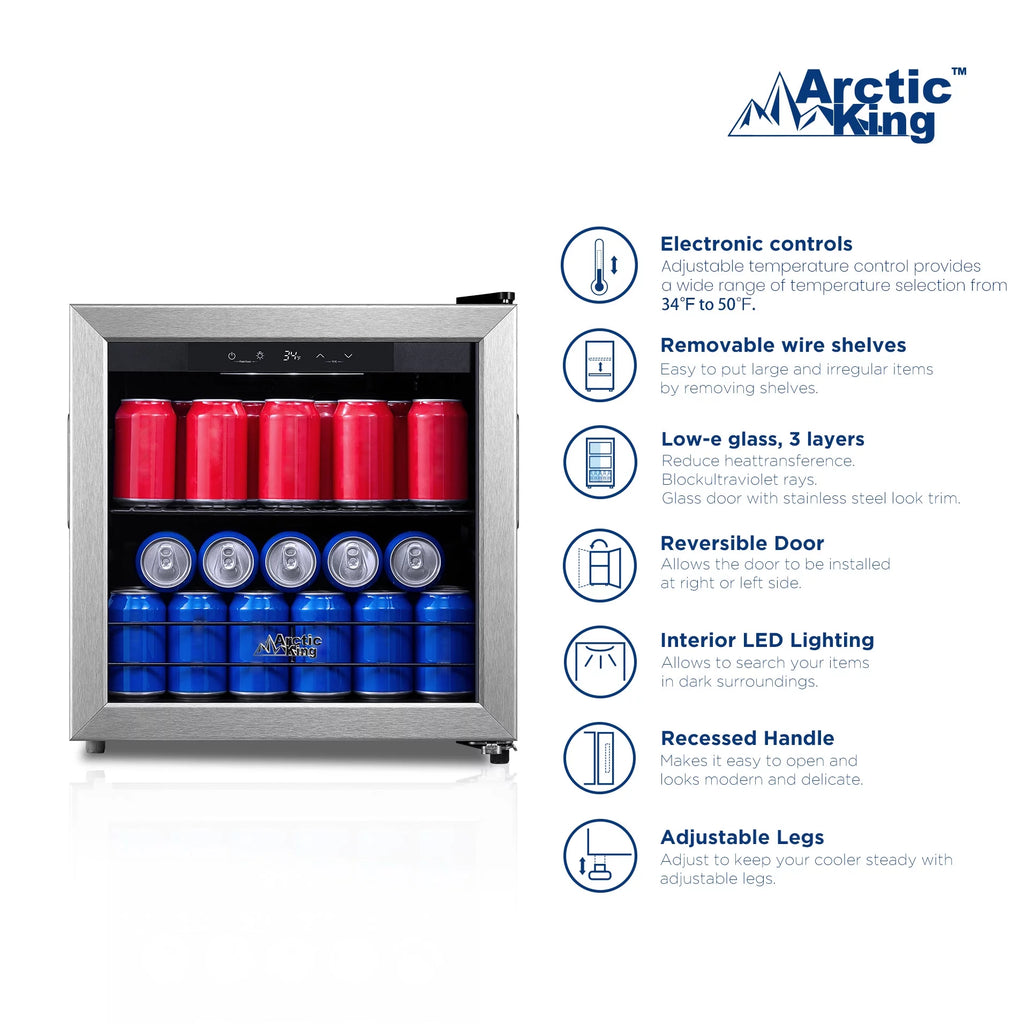48-Can Beverage Fridge & Cooler with Electrical Control B493975