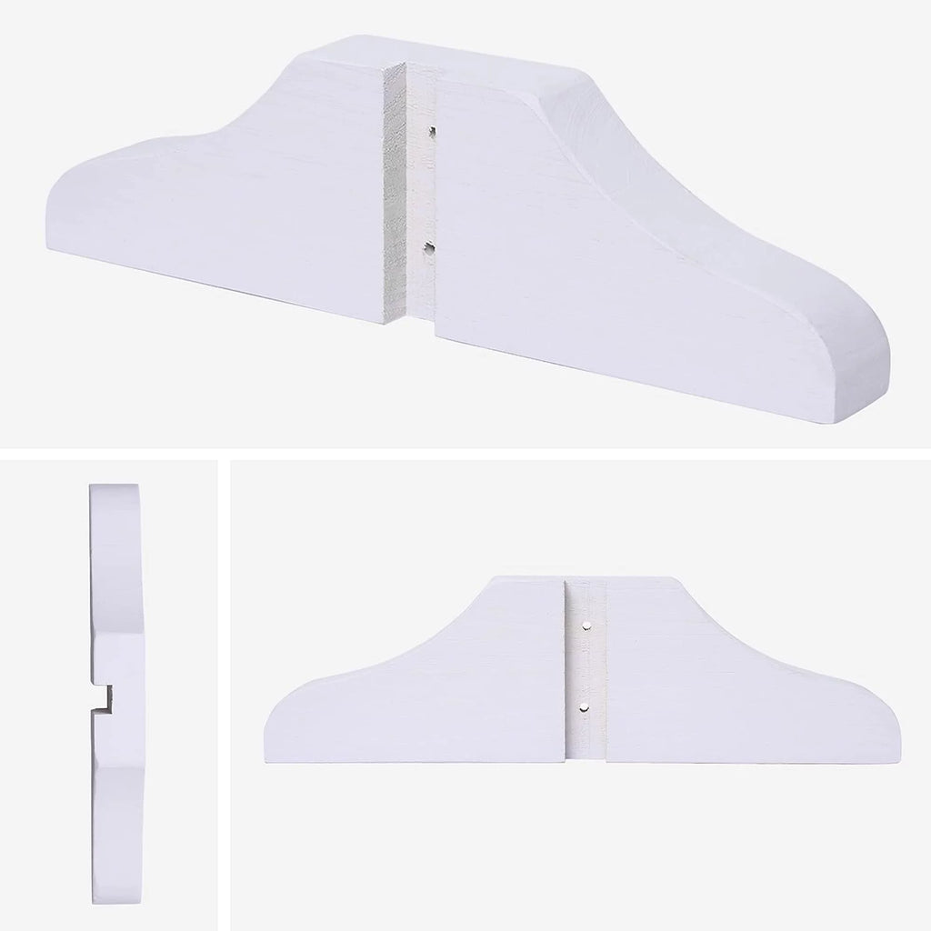 Wood Room Divider Stand 2PCS White L4808
