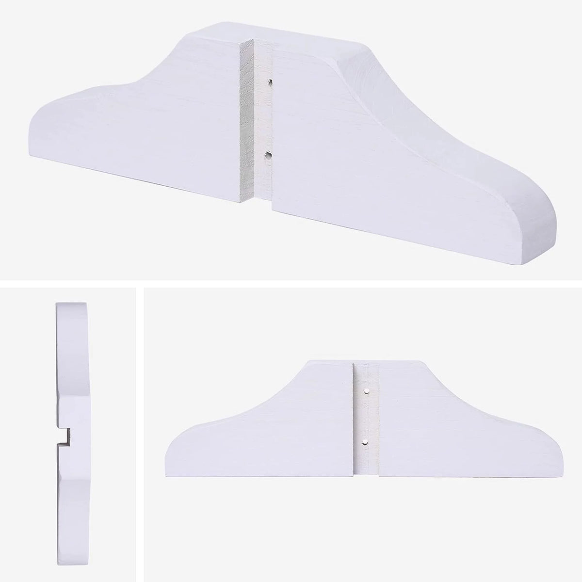 Wood Room Divider Stand 2PCS White L4808