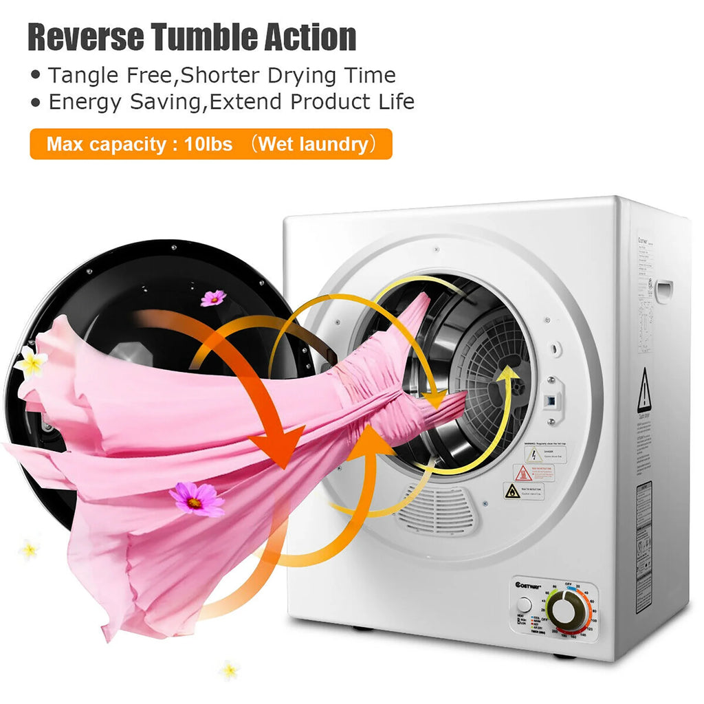 Compact Electric Cloth Dryer Stainless Steel Wall Mounted 1.5 cu.ft. J18808