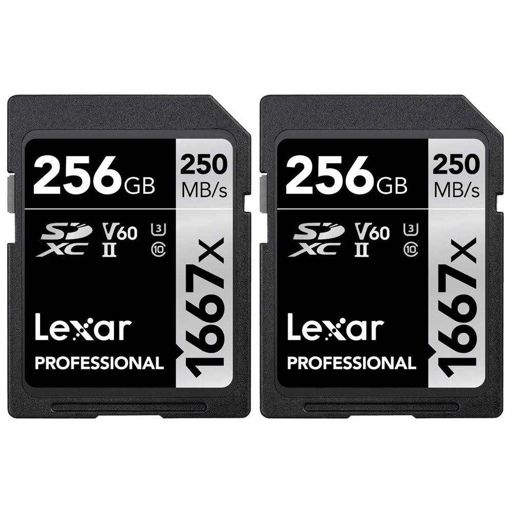256gb UHS-II SDXC Memory Card 2 Pack T557429