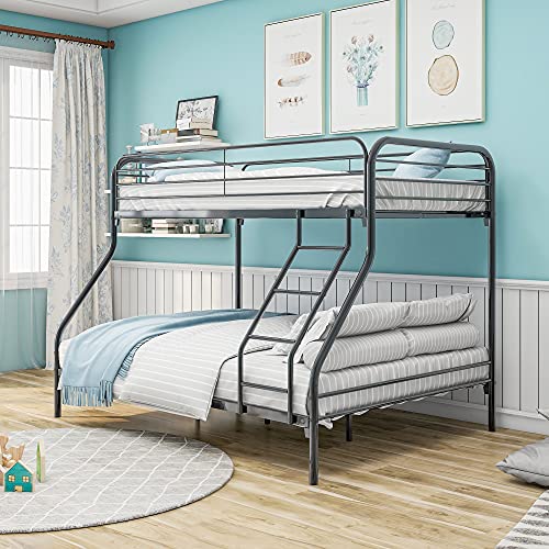 White Twin Over Twin Wood House Bunk Bed with Slide and Storage Staircase A103900