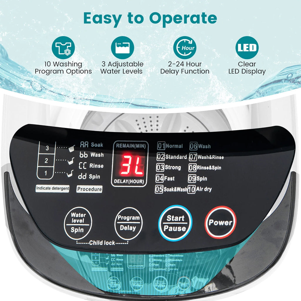 7.7 lbs 0.78 Cu.ft Compact Washer & Spinner Combo K213