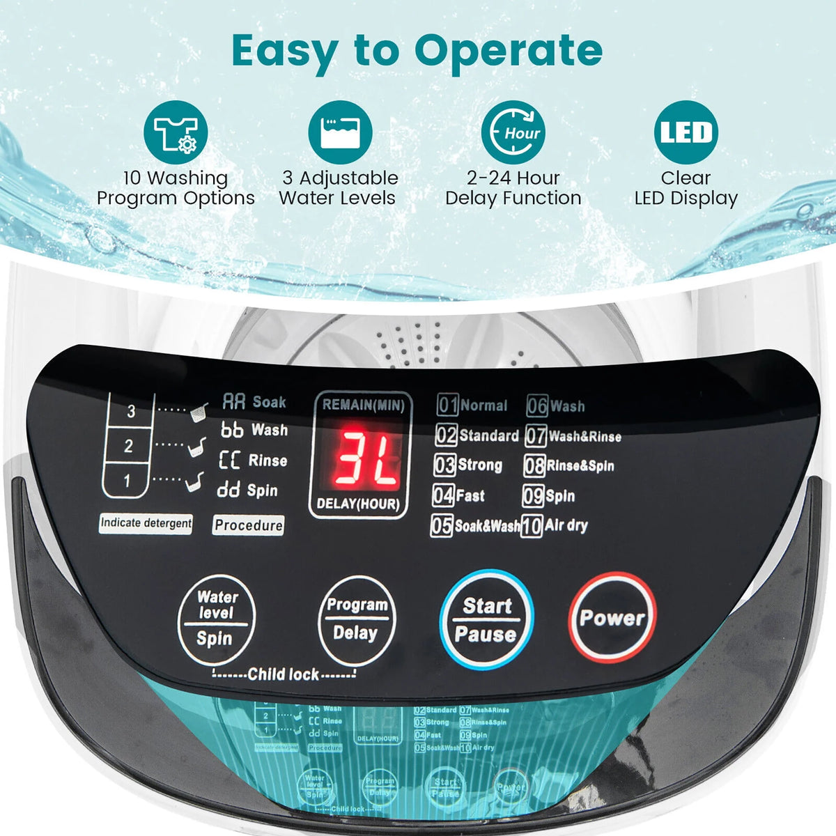 7.7 lbs 0.78 Cu.ft Compact Washer & Spinner Combo K213