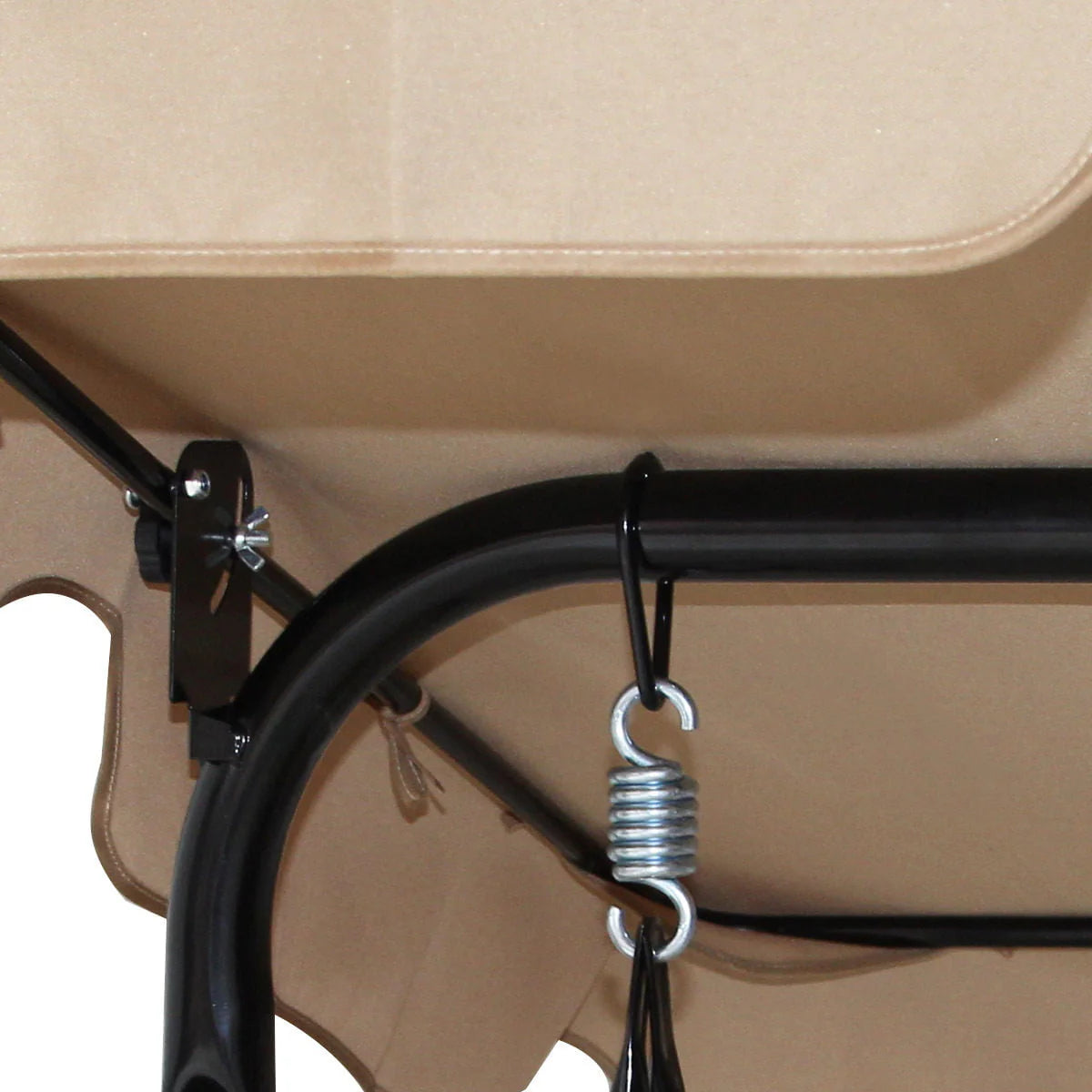 Beige 3 Person Steel Patio Swing A444