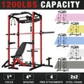 1200LBS Capacity Power Rack with LAT Pulldown System S837077