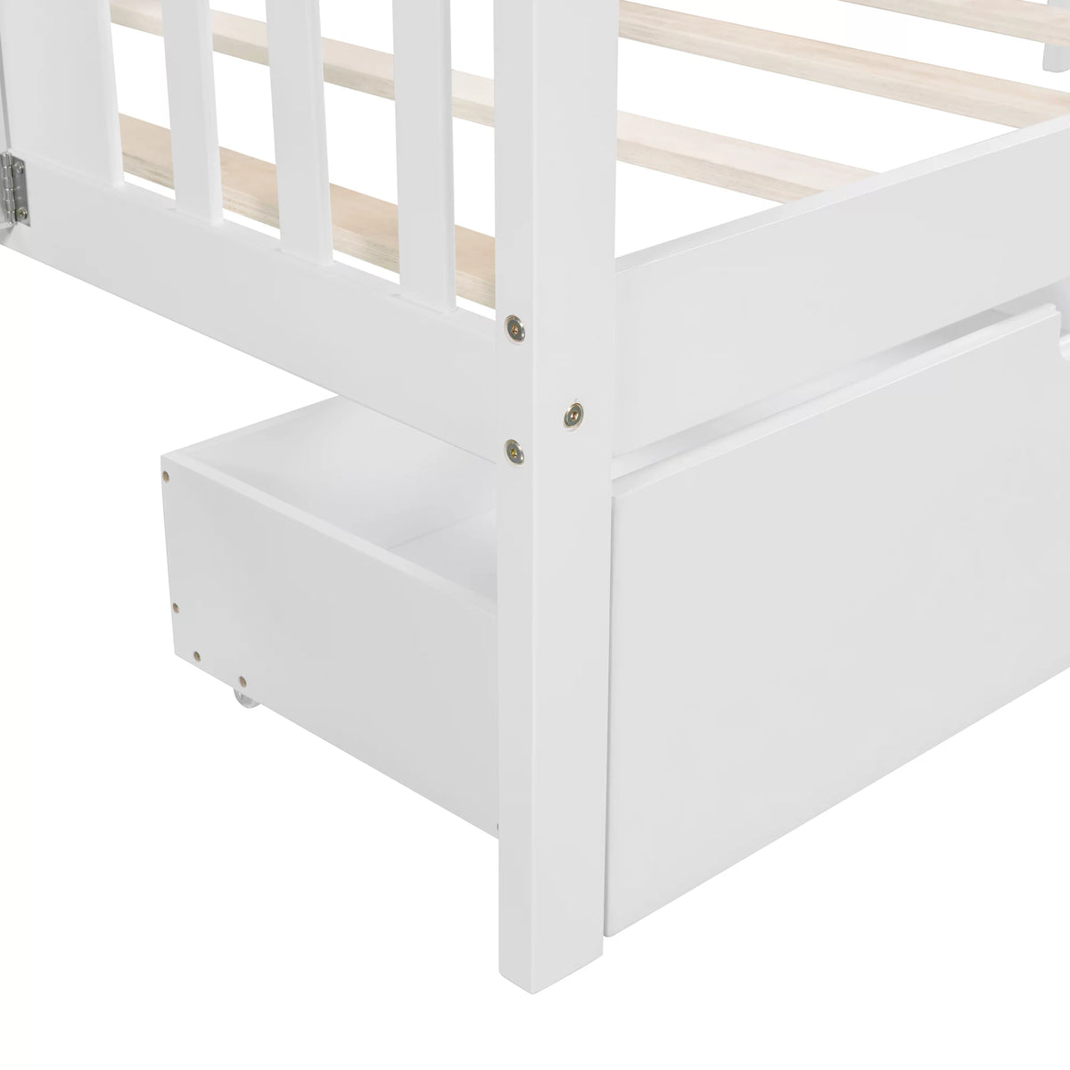 Twin Size White Daybed with Two Drawers P748165