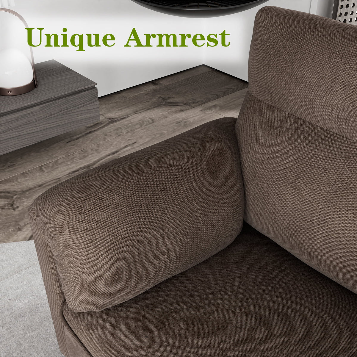 49'' Dark Gray Upholstered Loveseat Sofa with Wood Legs X957144