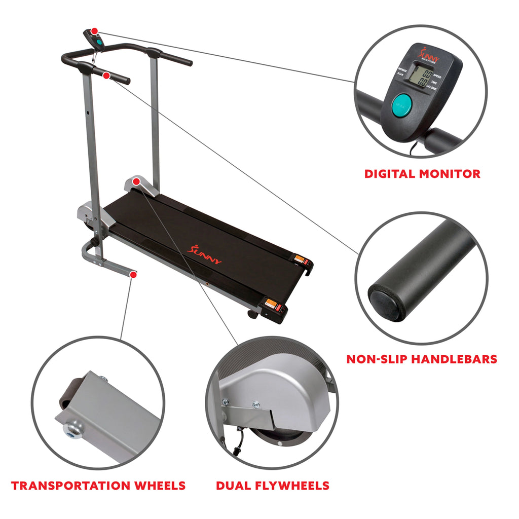 Manual Treadmill Compact Foldable Exercise Machine O67181