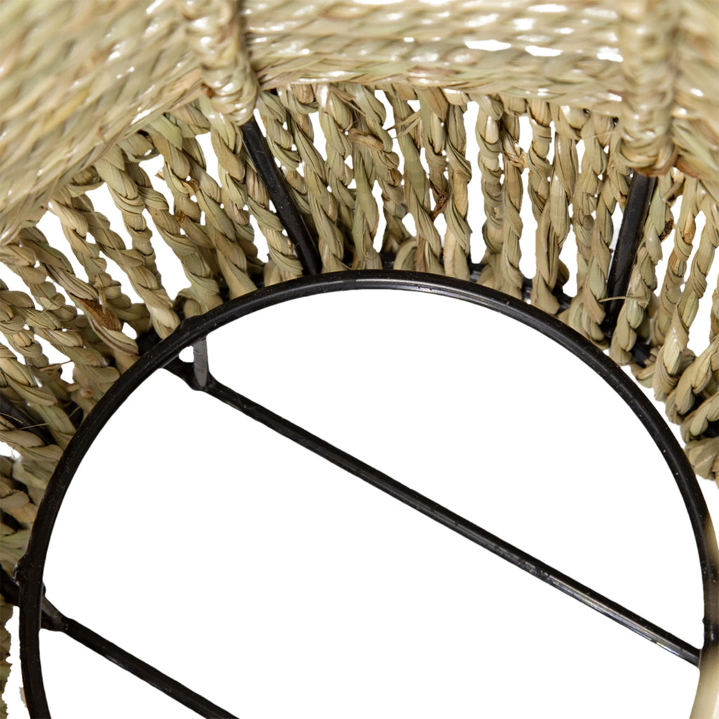 Seagrass Rope Wrapped Candle Lantern R866784